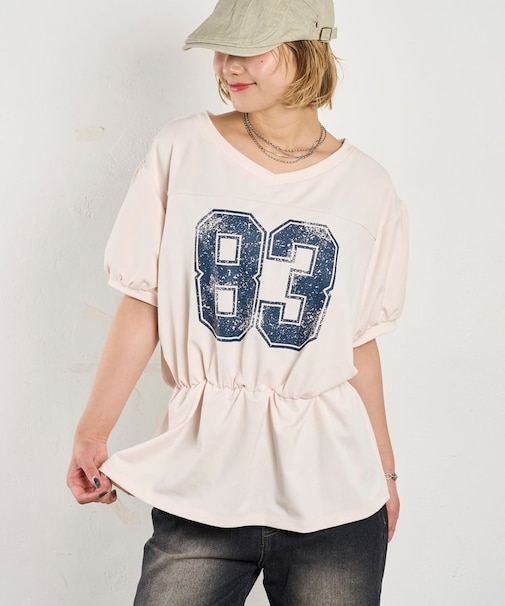 【WHO'S WHO gallery】ナンバリングチュニックTEE