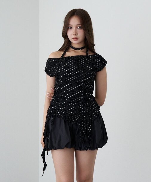 【RAY CASSIN】裾フリルドロストTシャツ