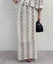 【Loungedress】レースタイトスカート