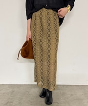 【Loungedress】レースタイトスカート