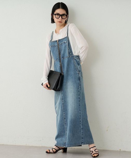 【Loungedress】デニムキャミジャンスカ