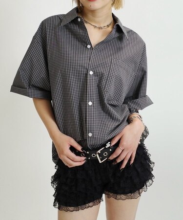 【WHO'S WHO gallery】チェック半袖シャツ