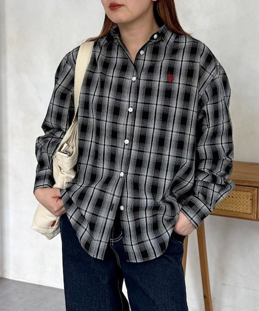 【U.S. POLO ASSN.】シアサッカー長袖シャツ