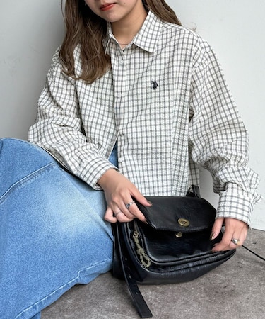 【U.S. POLO ASSN.】シアサッカー長袖シャツ