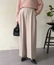 サイドボタンワイドパンツ