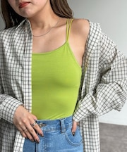 接触冷感カップ付きキャミ