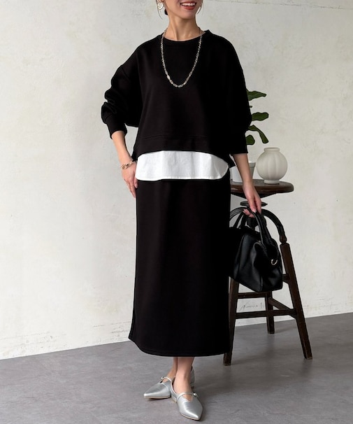 【タイパ・コスパ最強】ボンディングプルオーバー×ナロースカート