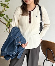 【U.S. POLO ASSN. 】ヘンリーリブニット