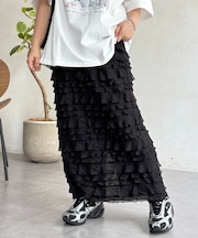 段々フリルナロースカート