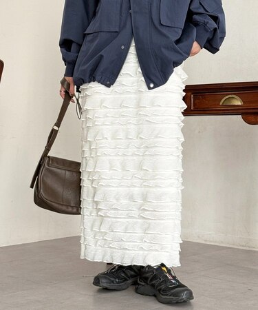 段々フリルナロースカート