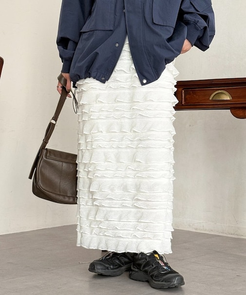 段々フリルナロースカート