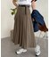 ベルト付きプリーツスカート