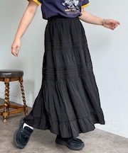 段刺繍レーススカート