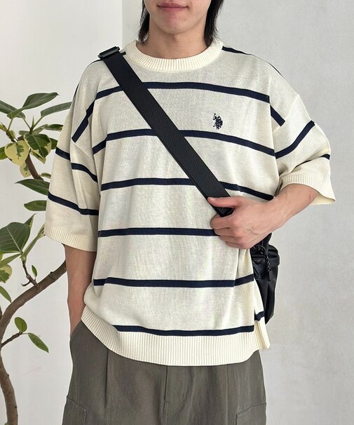 【U.S. POLO ASSN. 】ドライタッチ半袖ニット