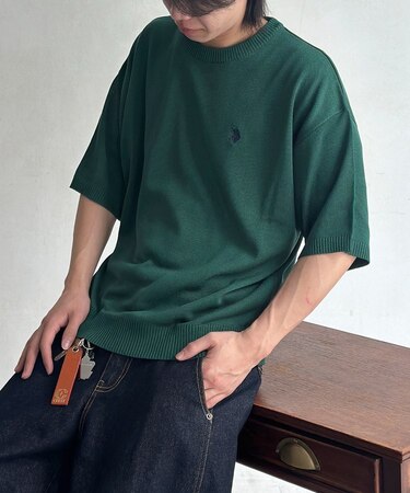 【U.S. POLO ASSN. 】ドライタッチ半袖ニット