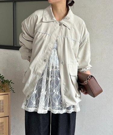 ステンカラーバルーンジャケット