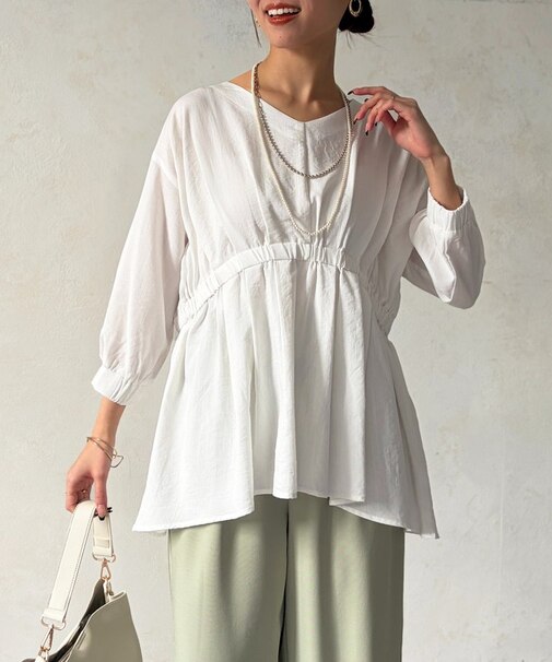 ギャザーペプラムチュニック
