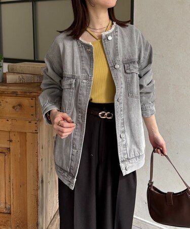 ノーカラーフリンジGジャン