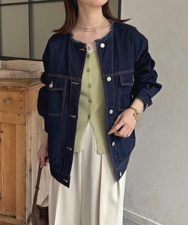 ノーカラーフリンジGジャン