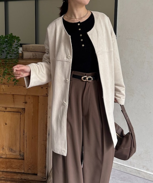 FSノーカラーミドルコート