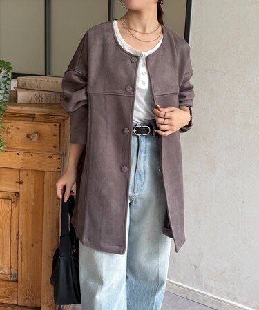 FSノーカラーミドルコート