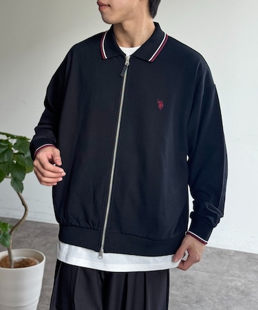 【U.S. POLO ASSN.】鹿の子ジップブルゾン