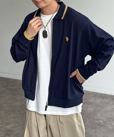 【U.S. POLO ASSN.】鹿の子ジップブルゾン