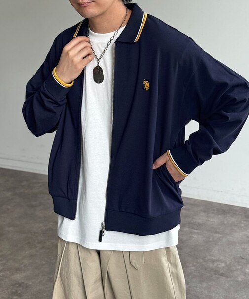 【U.S. POLO ASSN.】鹿の子ジップブルゾン