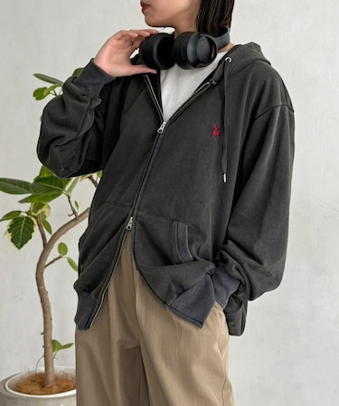 【U.S. POLO ASSN.】裏毛パウダージップパーカー