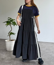 【U.S. POLO ASSN】ナイロンティアードキャミワンピース