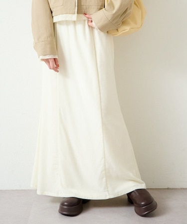 【Kastane】シアーベロアフレアスカート