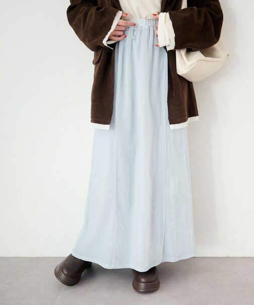 【Kastane】シアーベロアフレアスカート