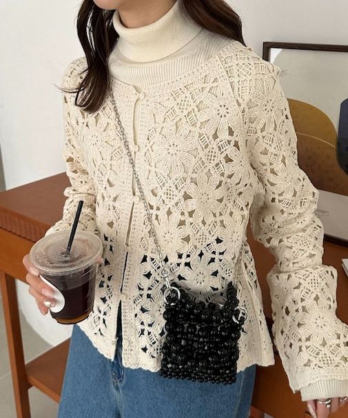 【Discoat】丸ビーズミニバッグ