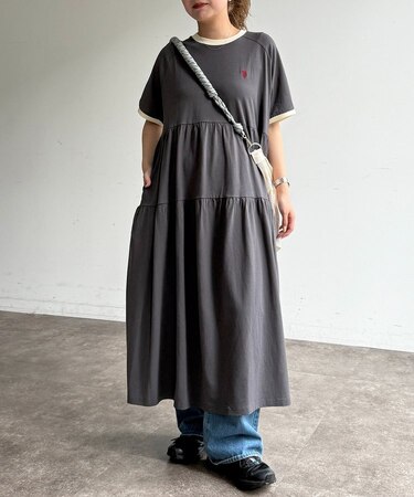 【U.S. POLO ASSN.】半袖ティアードワンピース