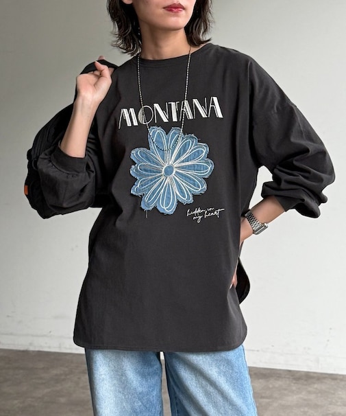 センハナ刺繍ワッペンロンT
