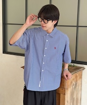 【U.S. POLO ASSN.】シアサッカー半袖シャツ