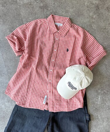 【U.S. POLO ASSN.】シアサッカー半袖シャツ