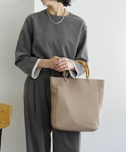 【ear PAPILLONNER】《本革/A4サイズ対応》バンブートートバッグL