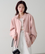 【Kastane】【ティペット付き】カラーツイルレース付きジャケット