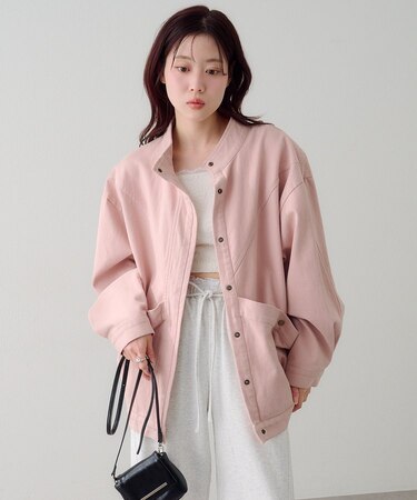 【Kastane】【ティペット付き】カラーツイルレース付きジャケット