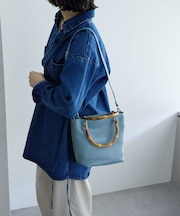 【ear PAPILLONNER】《本革》バンブートートバッグS