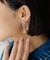 【ear PAPILLONNER】ラウンドストーンピアス