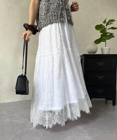 レースティアードスカート