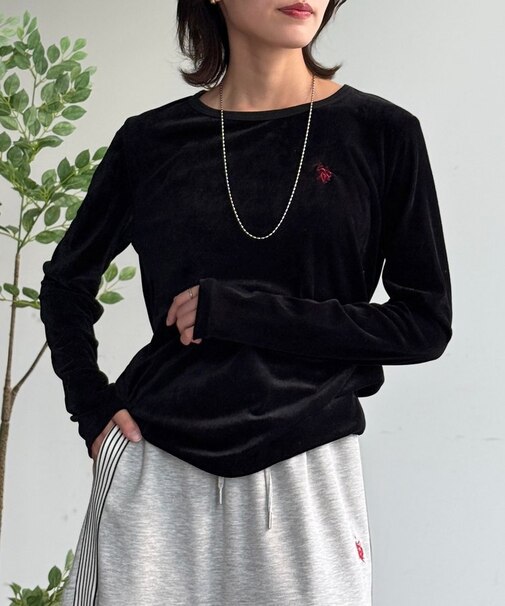 【U.S. POLO ASSN.】シアーベロアロンT