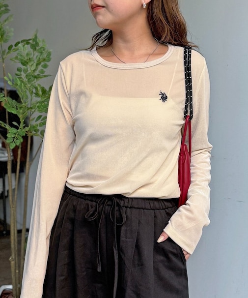 【U.S. POLO ASSN.】シアーベロアロンT