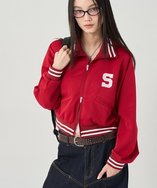 【WHO'S WHO gallery】Sロゴコンパクトトラックジャケット