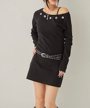 【WHO'S WHO gallery】アイレットリブワンピース