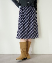 【Kastane】【チェック&花柄】アソートシアースカート