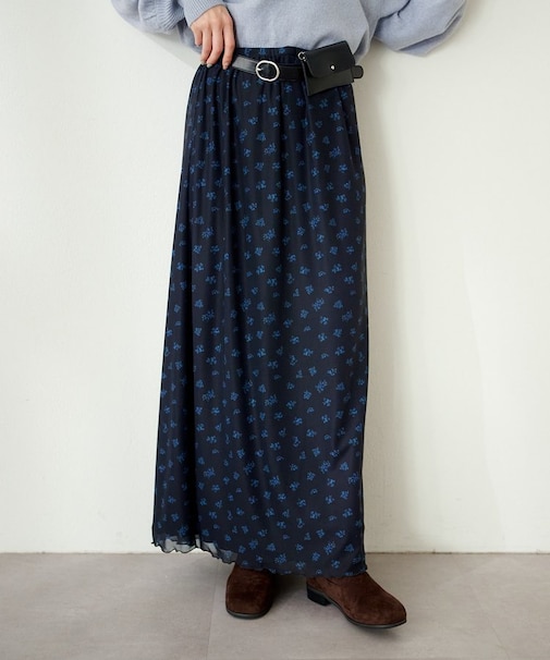 【Kastane】【チェック&花柄】アソートシアースカート