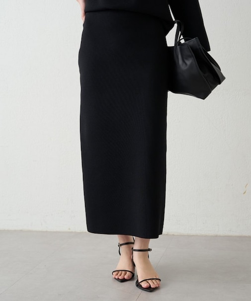 【Loungedress】スムースニットタイトスカート